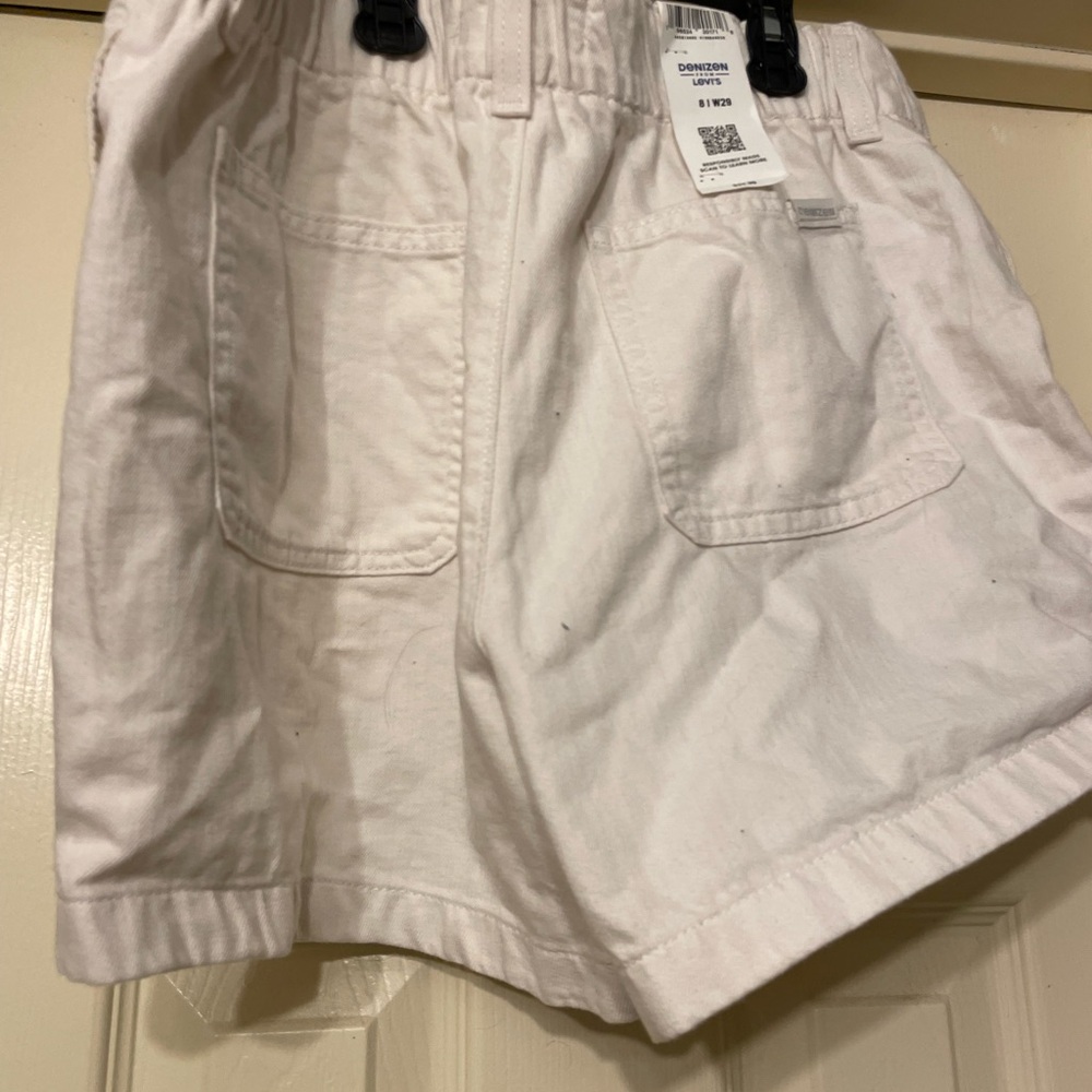 White High-Waisted Shorts